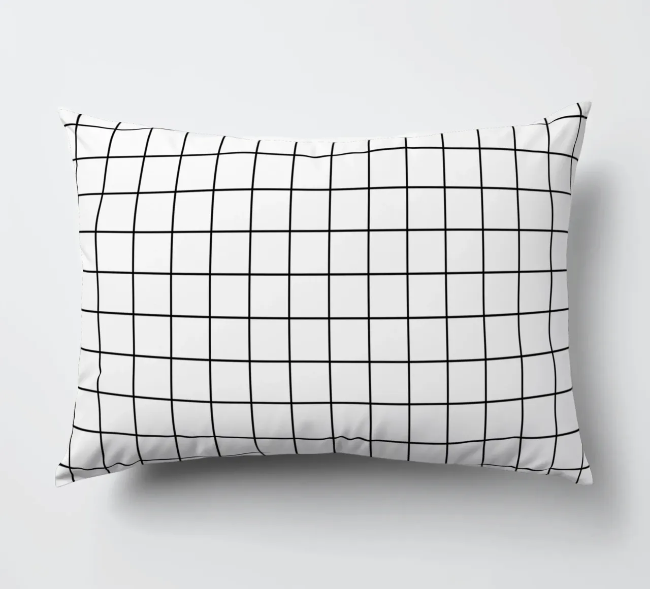 Griglia minimalista classica di base - Nero su bianco cuscino da Beauty in Simplicity