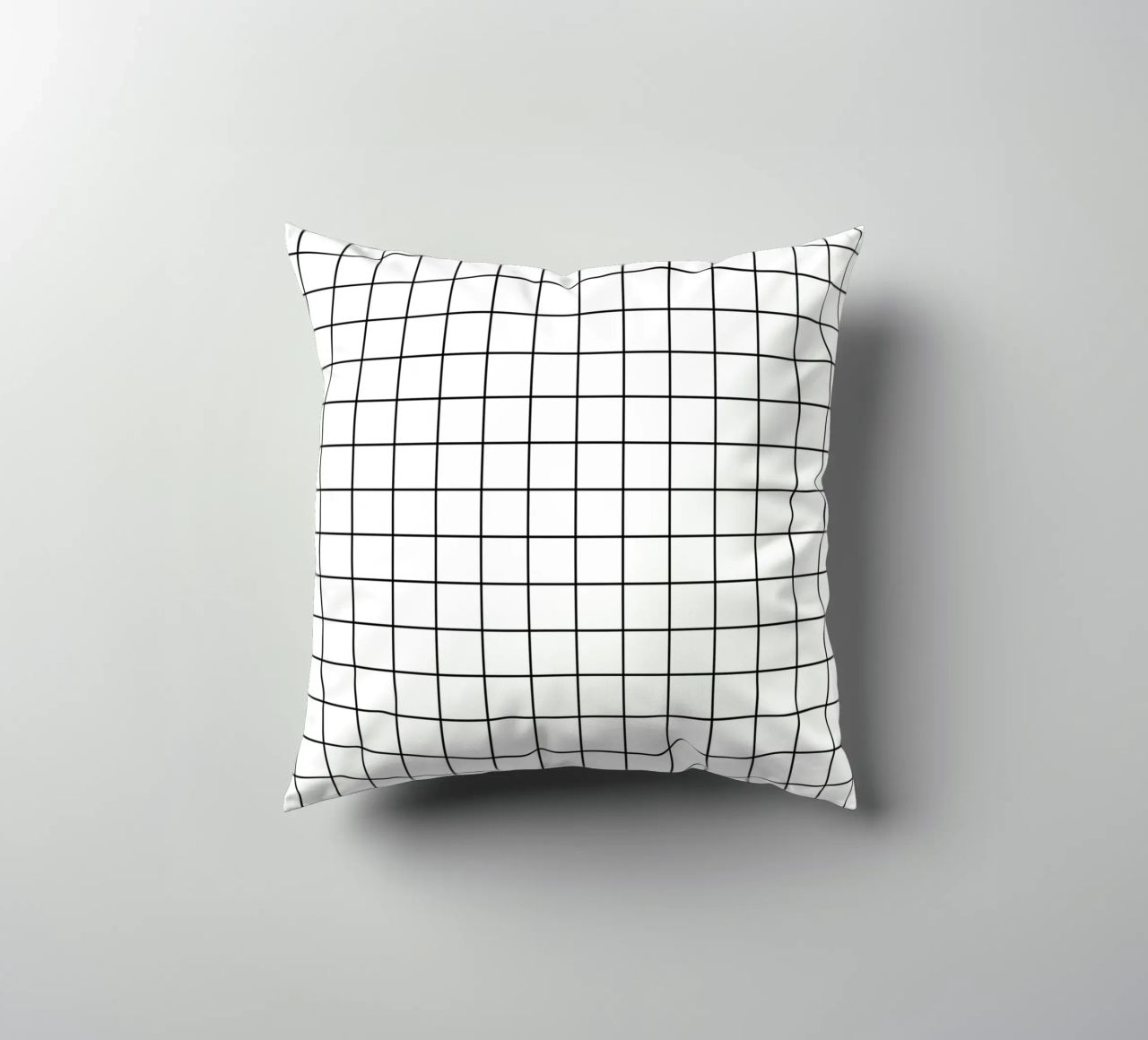 Griglia minimalista classica di base - Nero su bianco cuscino da Beauty in Simplicity