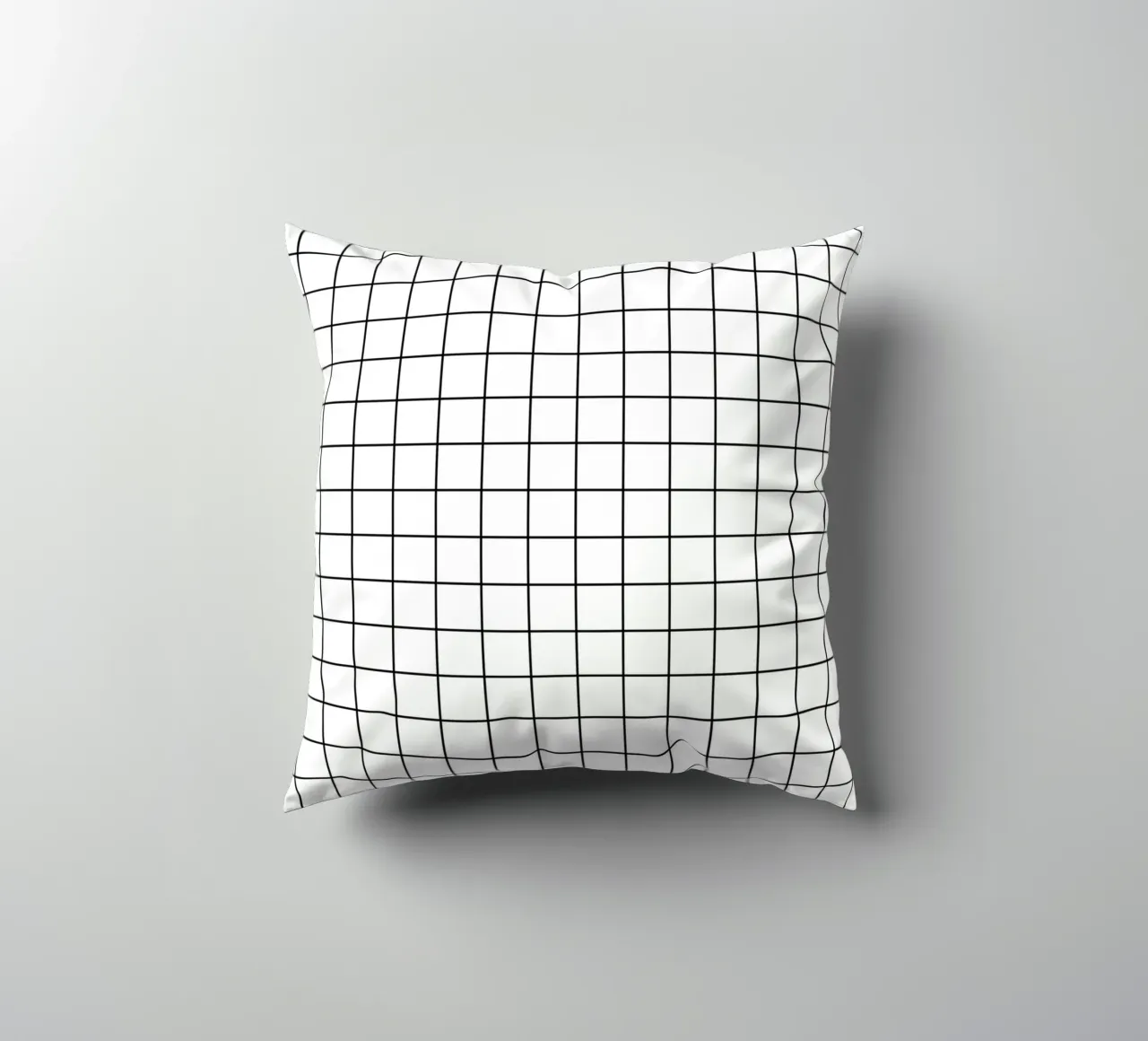 Griglia minimalista classica di base - Nero su bianco cuscino da Beauty in Simplicity