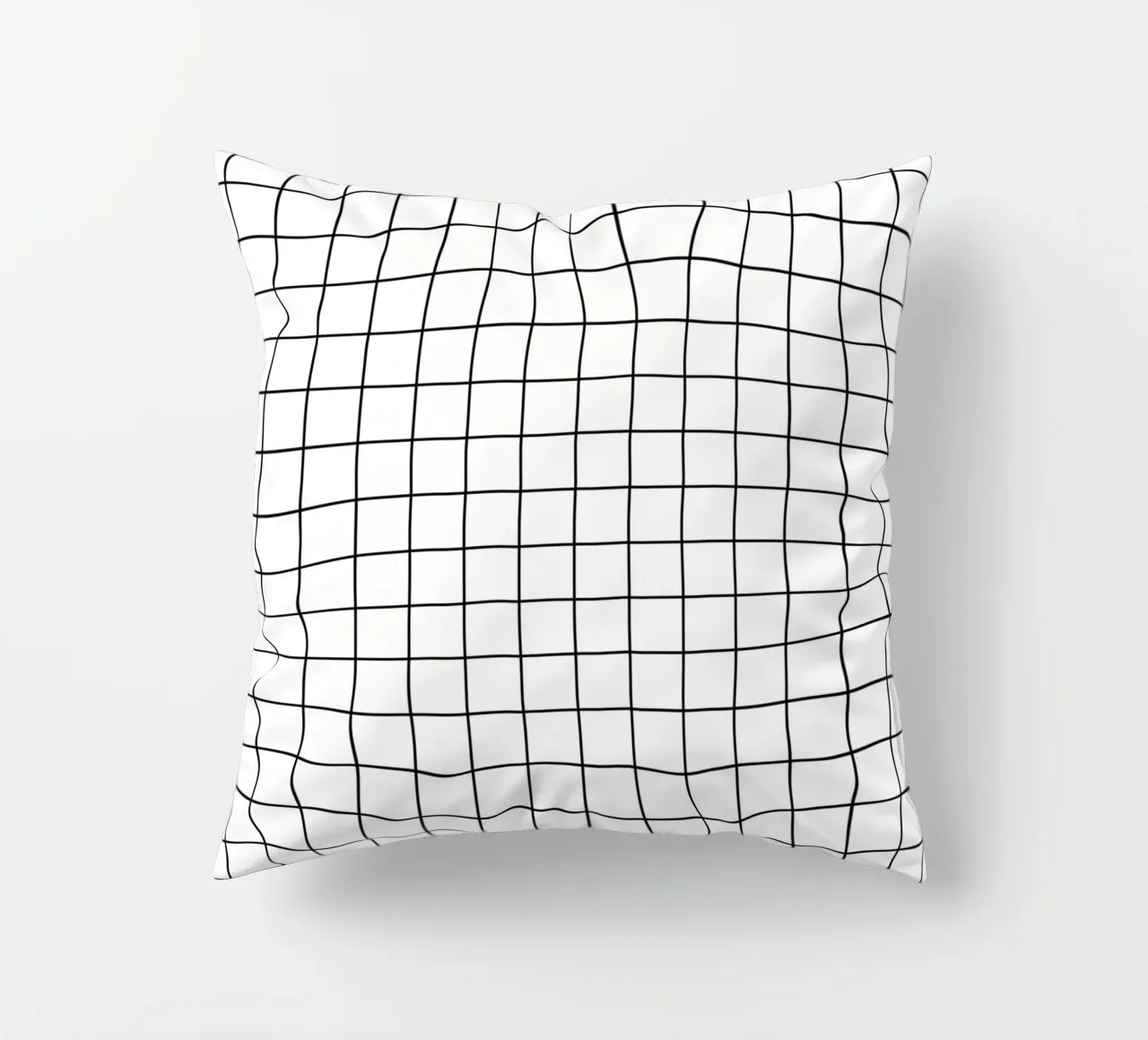 Griglia minimalista classica di base - Nero su bianco cuscino da Beauty in Simplicity