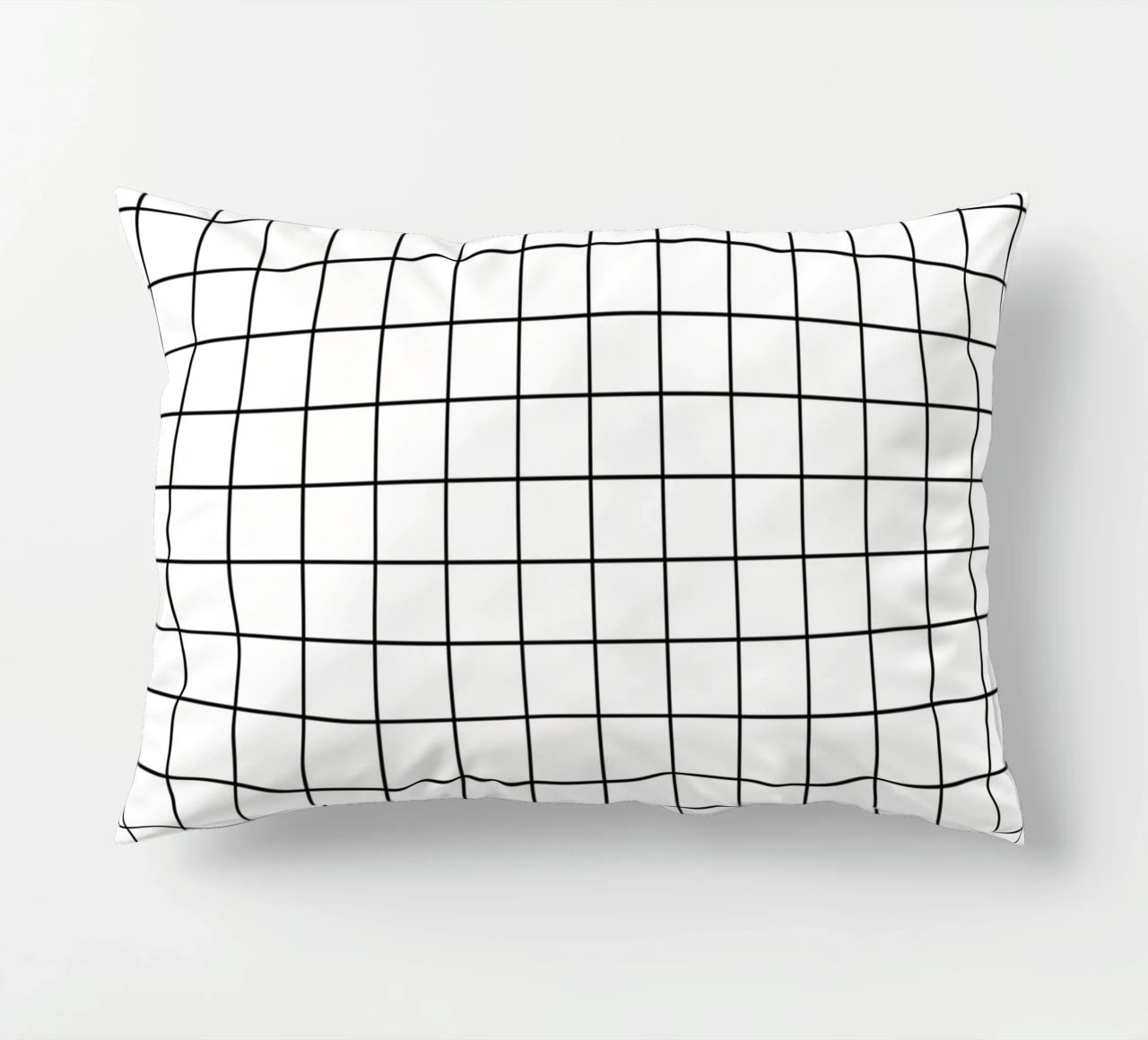 Griglia minimalista classica di base - Nero su bianco cuscino da Beauty in Simplicity