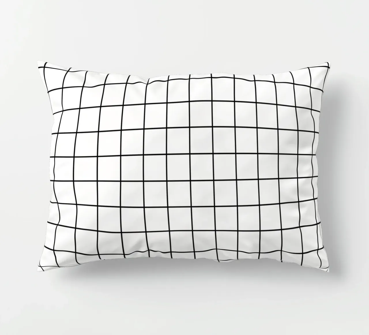 Griglia minimalista classica di base - Nero su bianco cuscino da Beauty in Simplicity