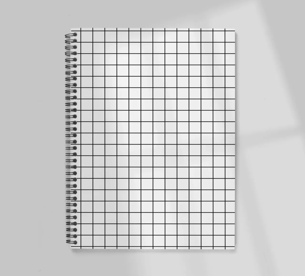 Minimal Classic Basic Grid | Black on White spiral notebook by Beauty in Simplicity