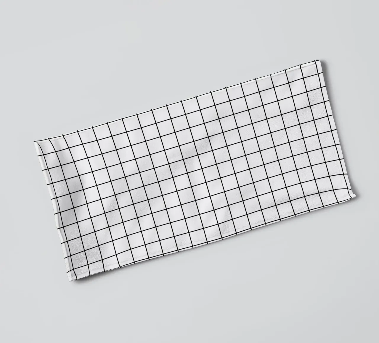 Minimal Classic Basic Grid | Black on White towel by Beauty in Simplicity