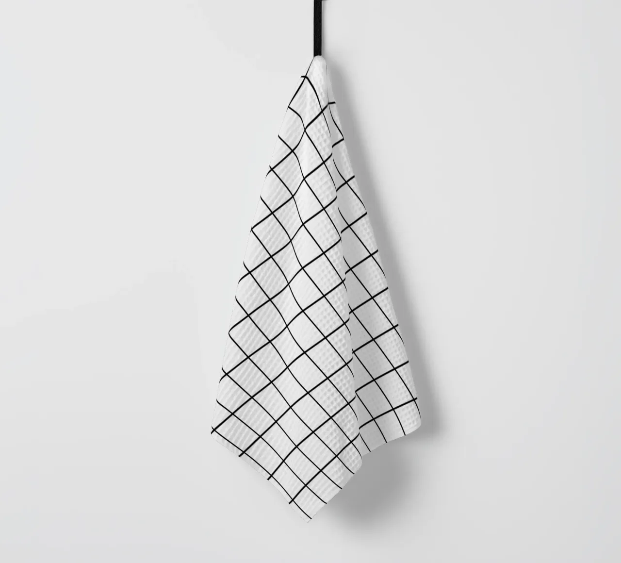 Griglia minimalista classica di base - Nero su bianco canovaccio da cucina da Beauty in Simplicity