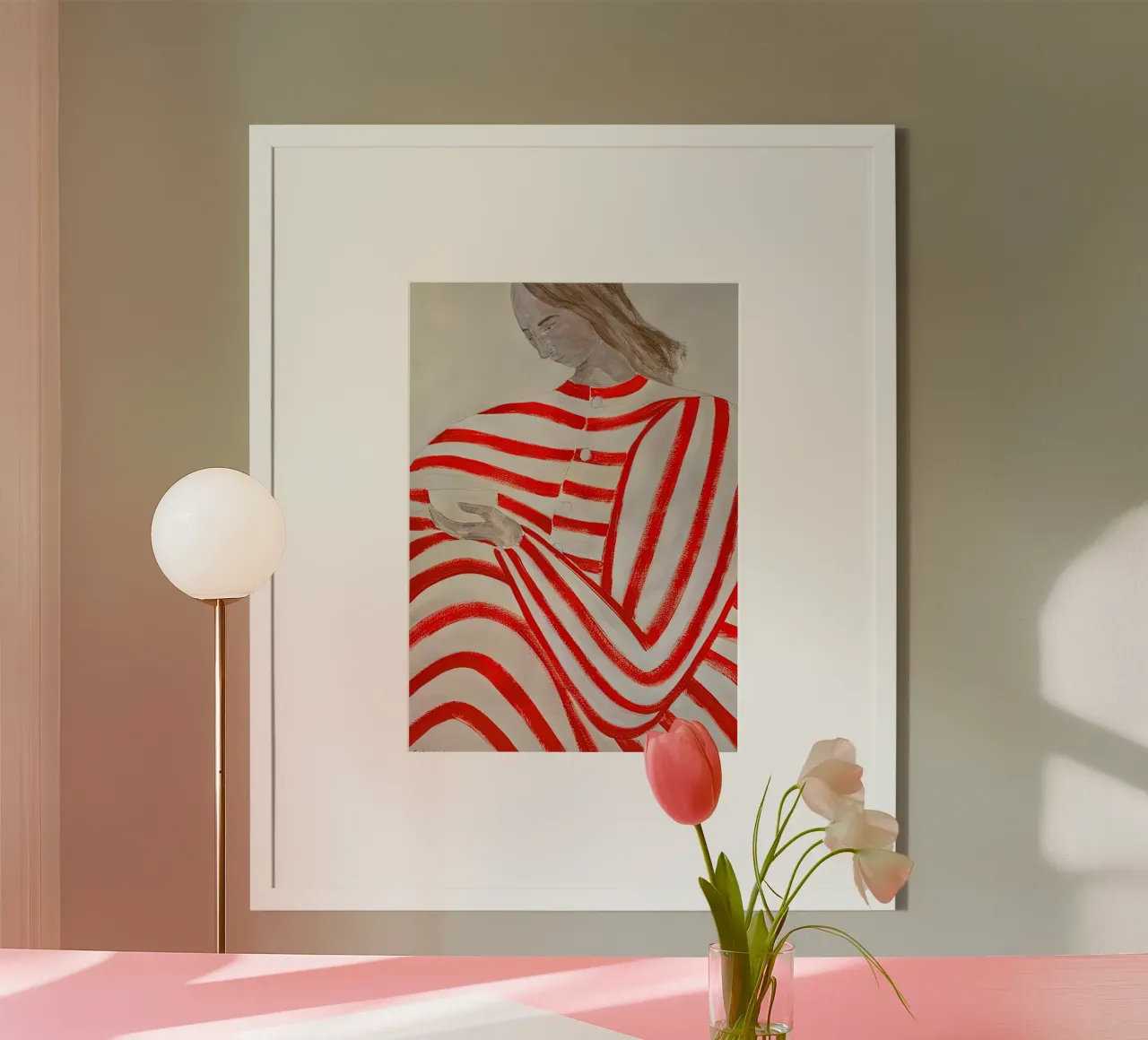 Sofia Lind 19 poster con telaio in legno da Sonya Noel
