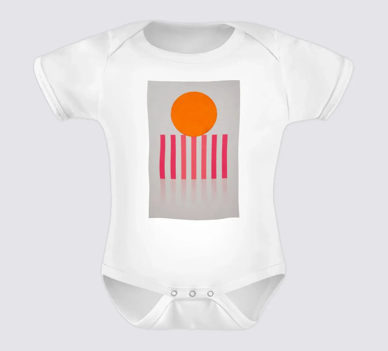 Sun Over Structure short-sleeve baby romper by SMPLE