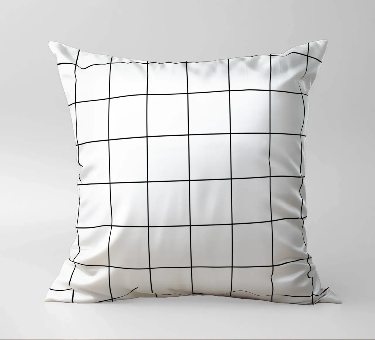 Minimal Basic Classic Grande Griglia | Bianco e Nero cuscino da Beauty in Simplicity