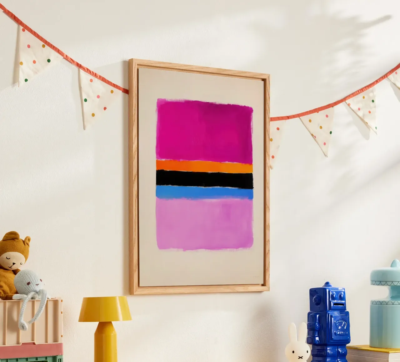 Composizione cromatica minimalista plexiglass da Euphoria Theresa