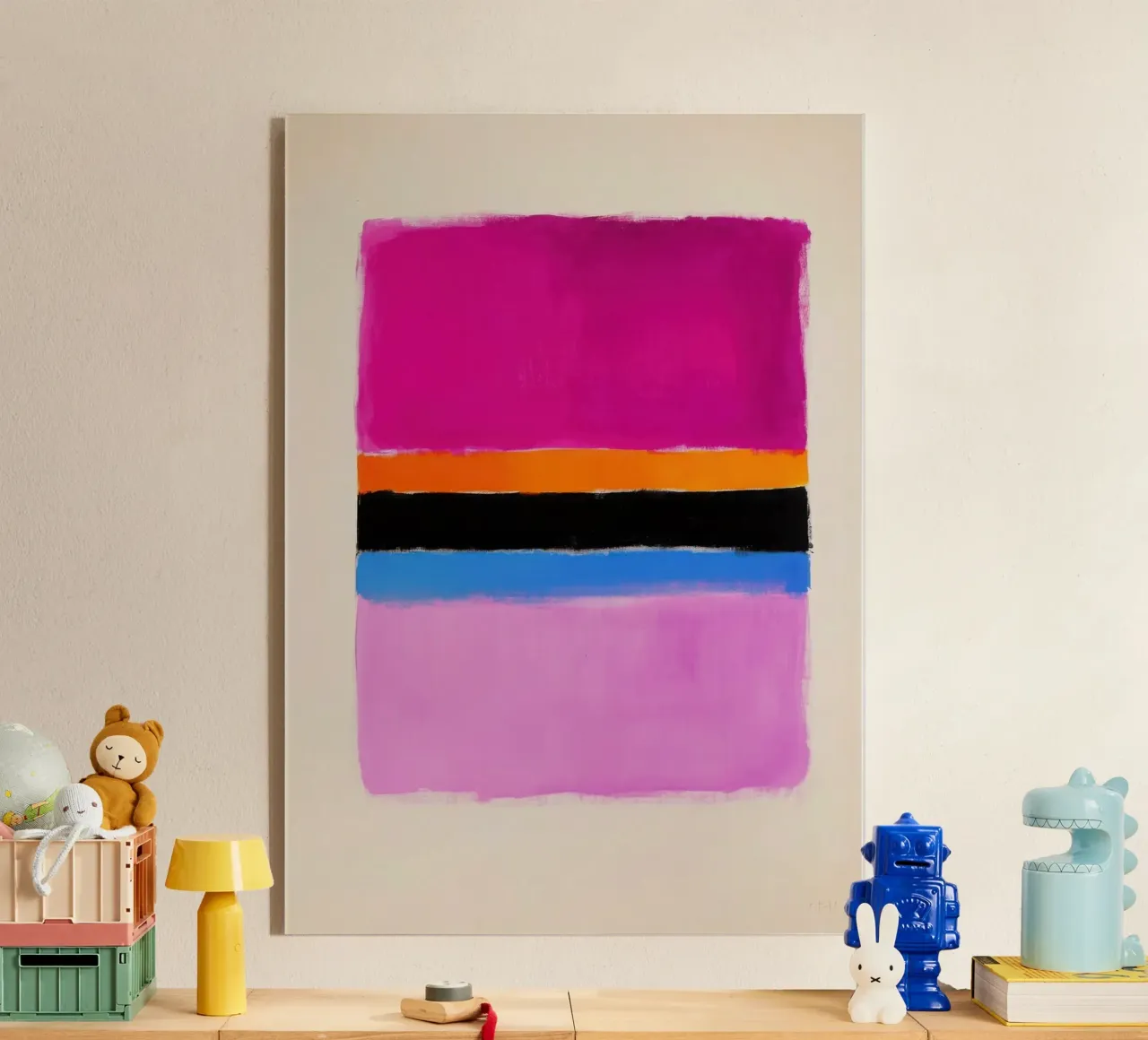 Composizione cromatica minimalista plexiglass da Euphoria Theresa