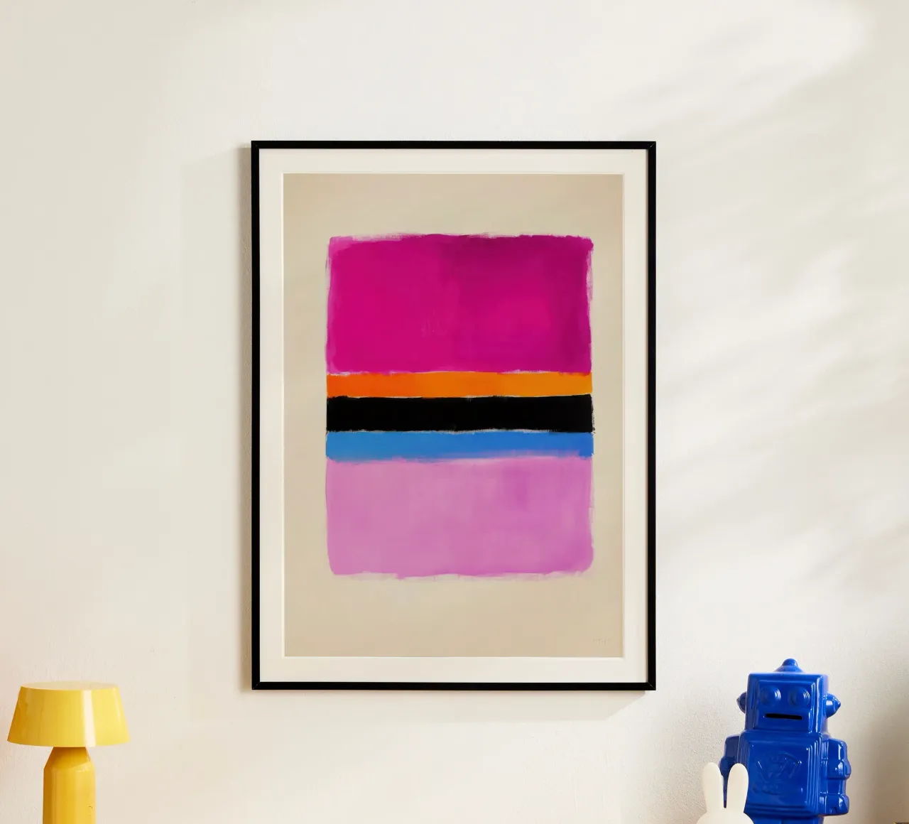 Composizione cromatica minimalista poster con telaio in alluminio da Euphoria Theresa