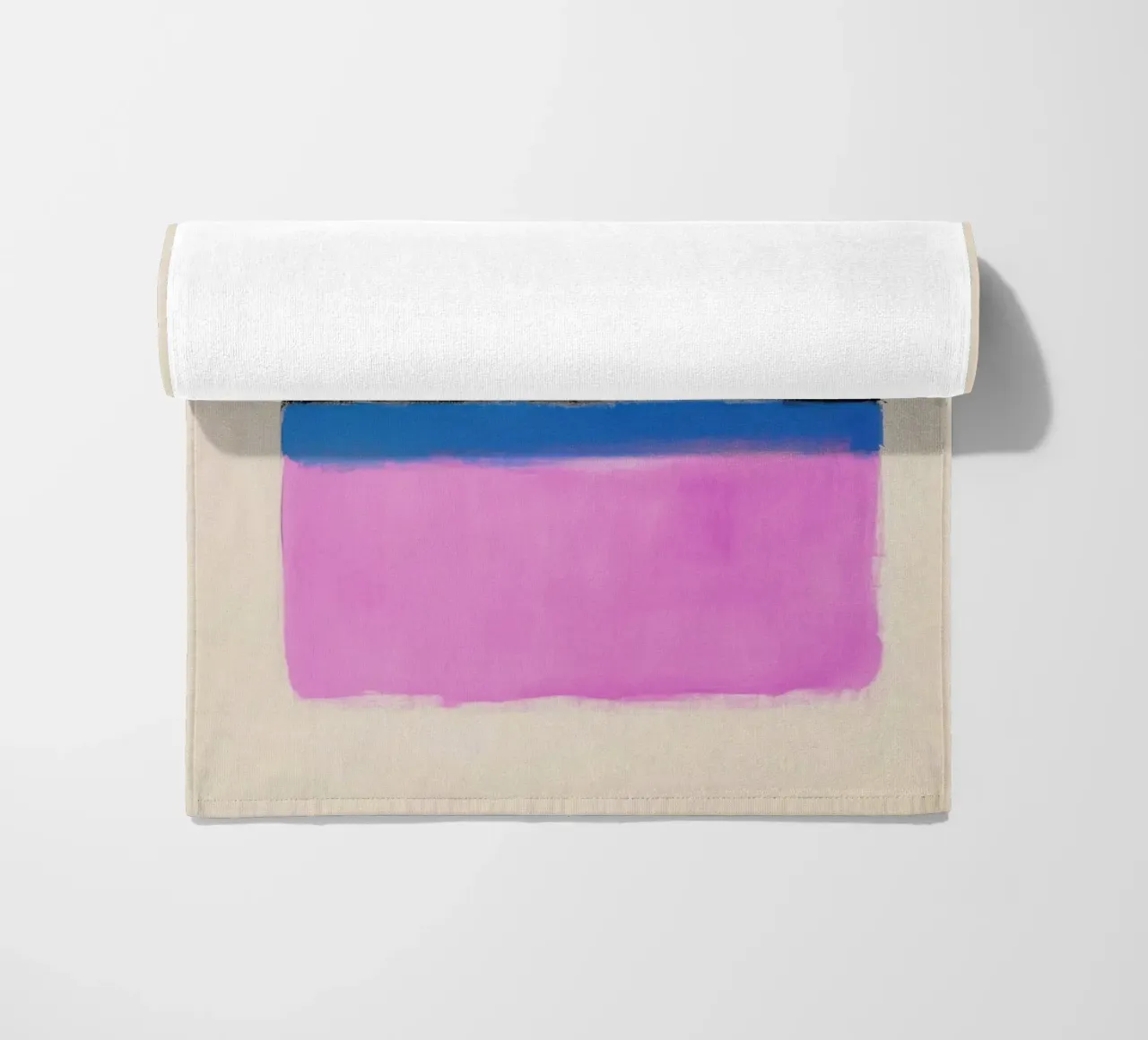 Composizione cromatica minimalista telo mare da Euphoria Theresa