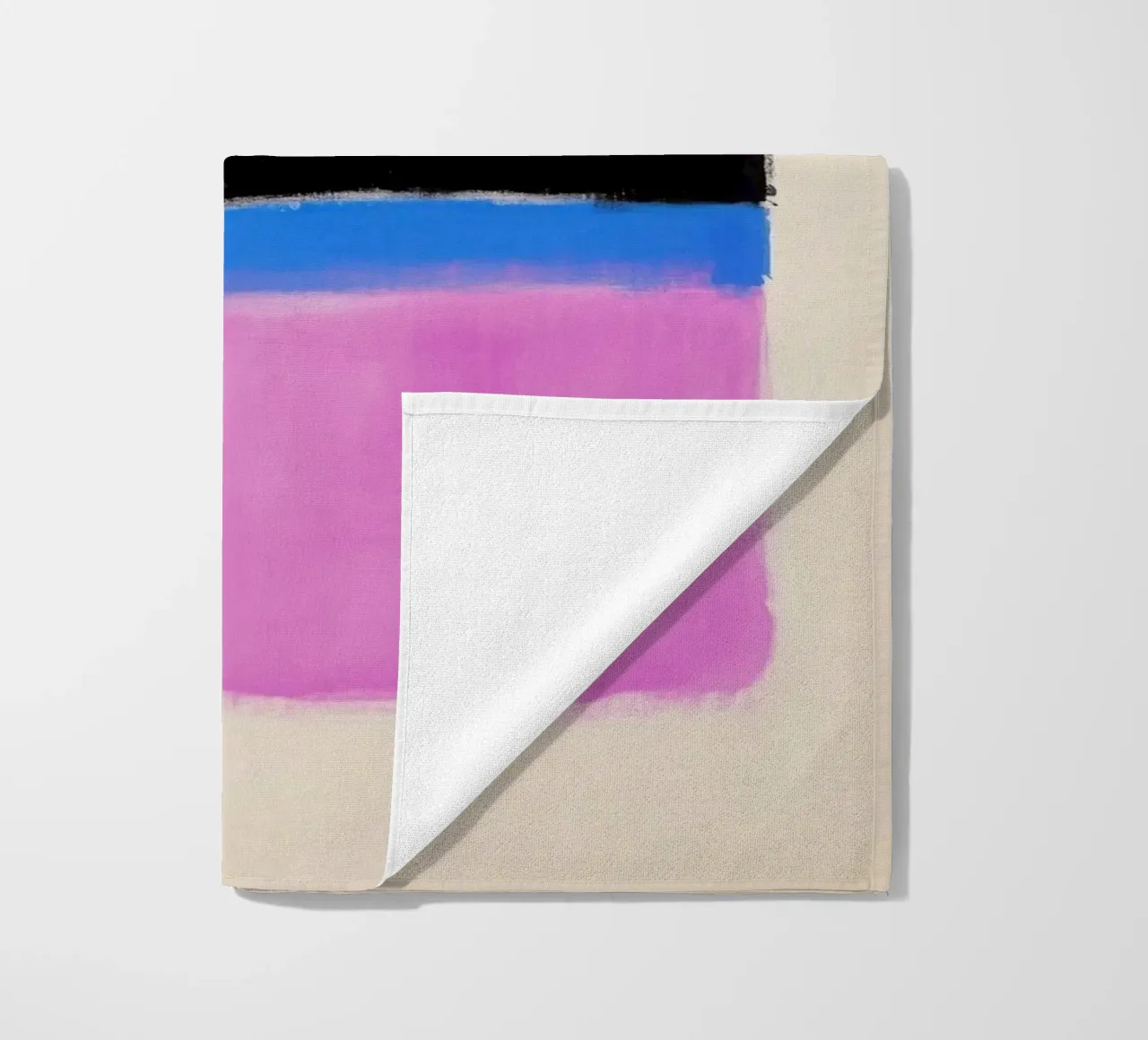 Composizione cromatica minimalista telo mare da Euphoria Theresa