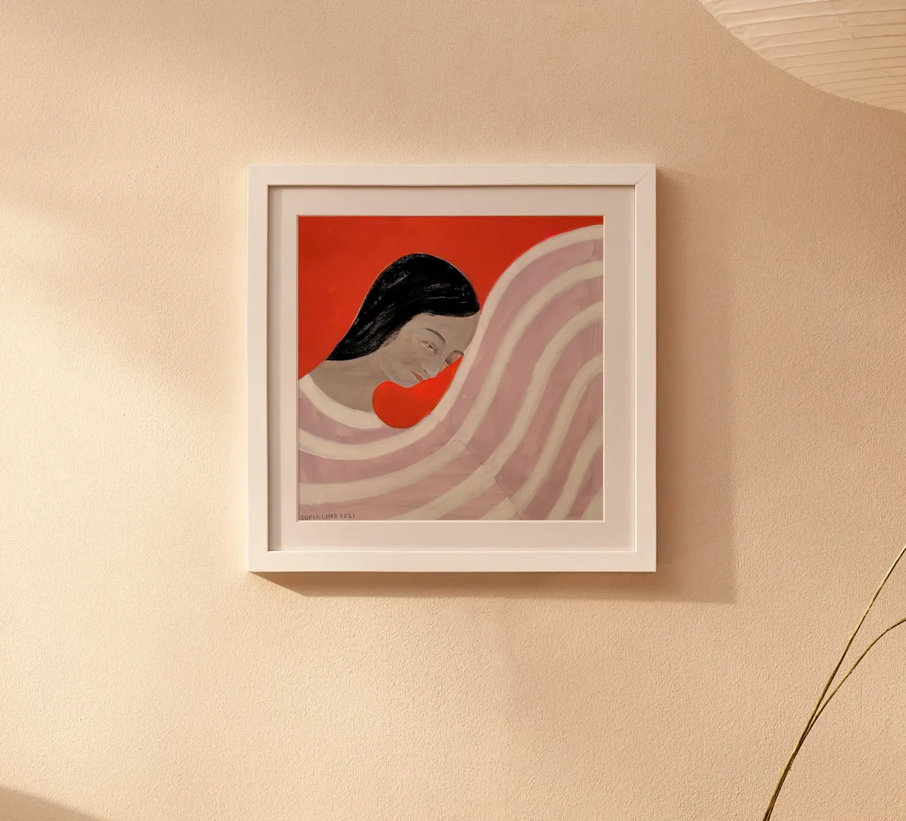 Sofia Lind 21 poster con telaio in legno da Sonya Noel