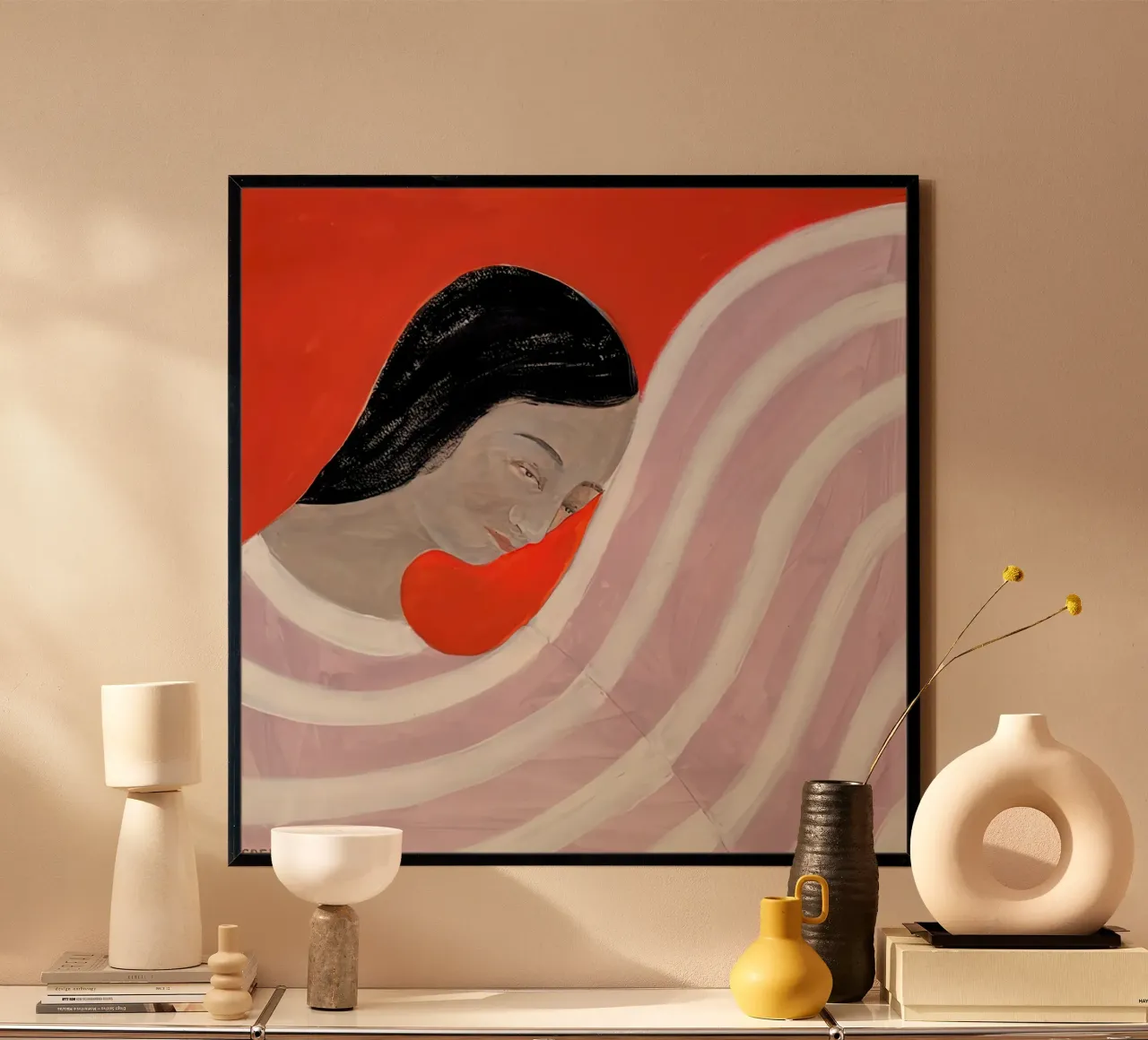 Sofia Lind 21 poster con telaio in legno da Sonya Noel