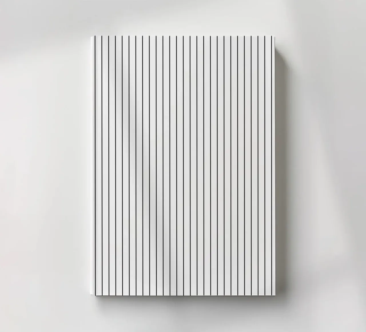 Minimal Basic Classic Pinstripe | Black on White notebook by Beauty in Simplicity
