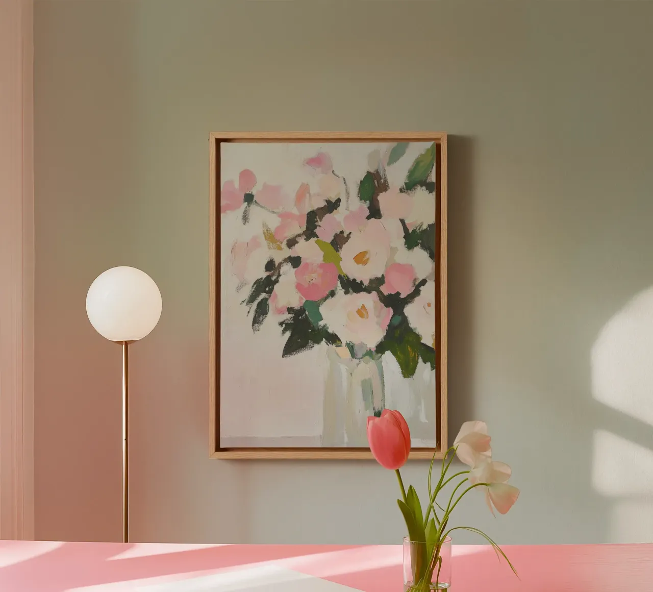 Fiori in vaso - Moderno e minimalista tela con Cornice a cassetta da Euphoria Theresa