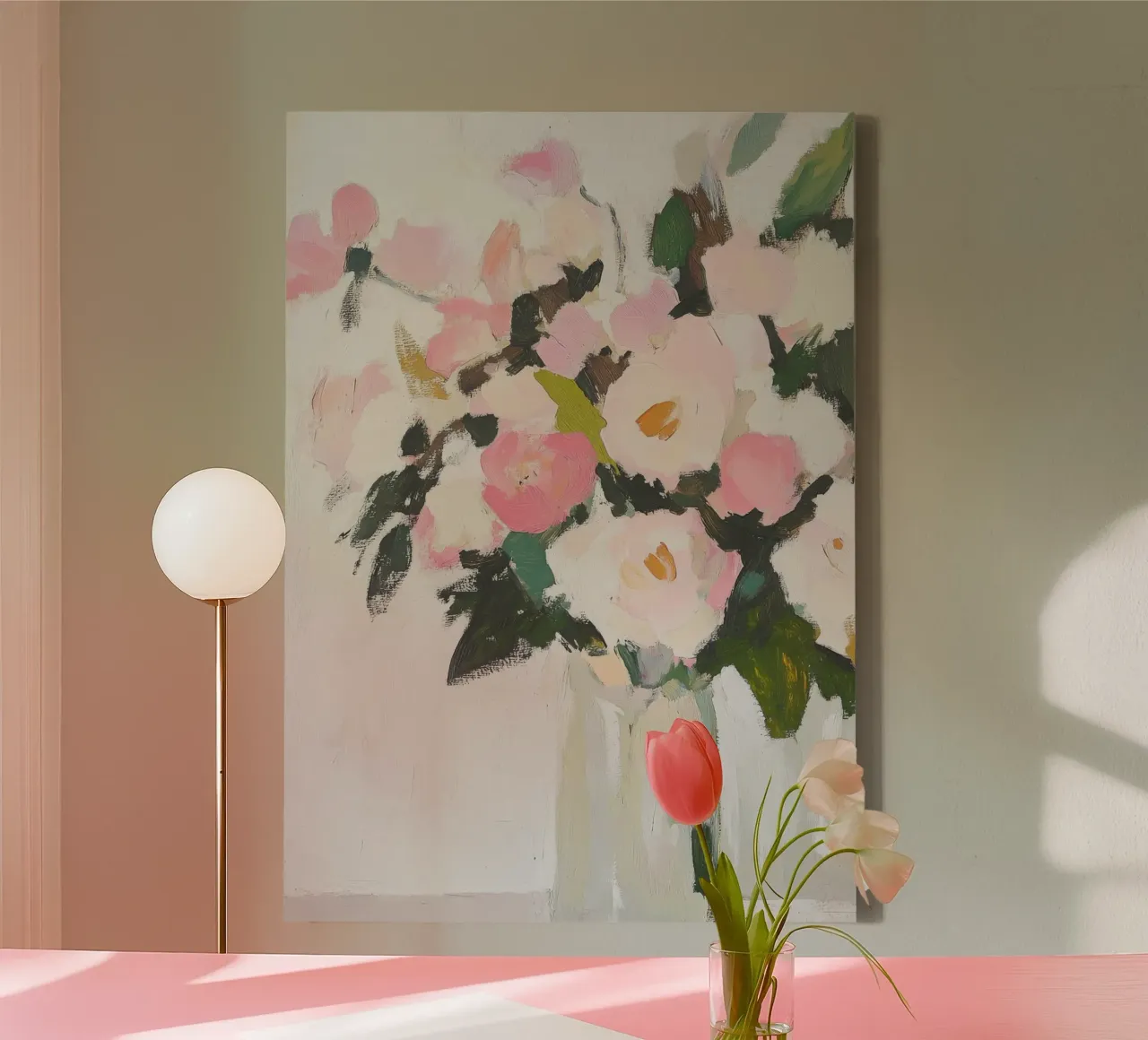 Fiori in vaso - Moderno e minimalista tela con Cornice a cassetta da Euphoria Theresa