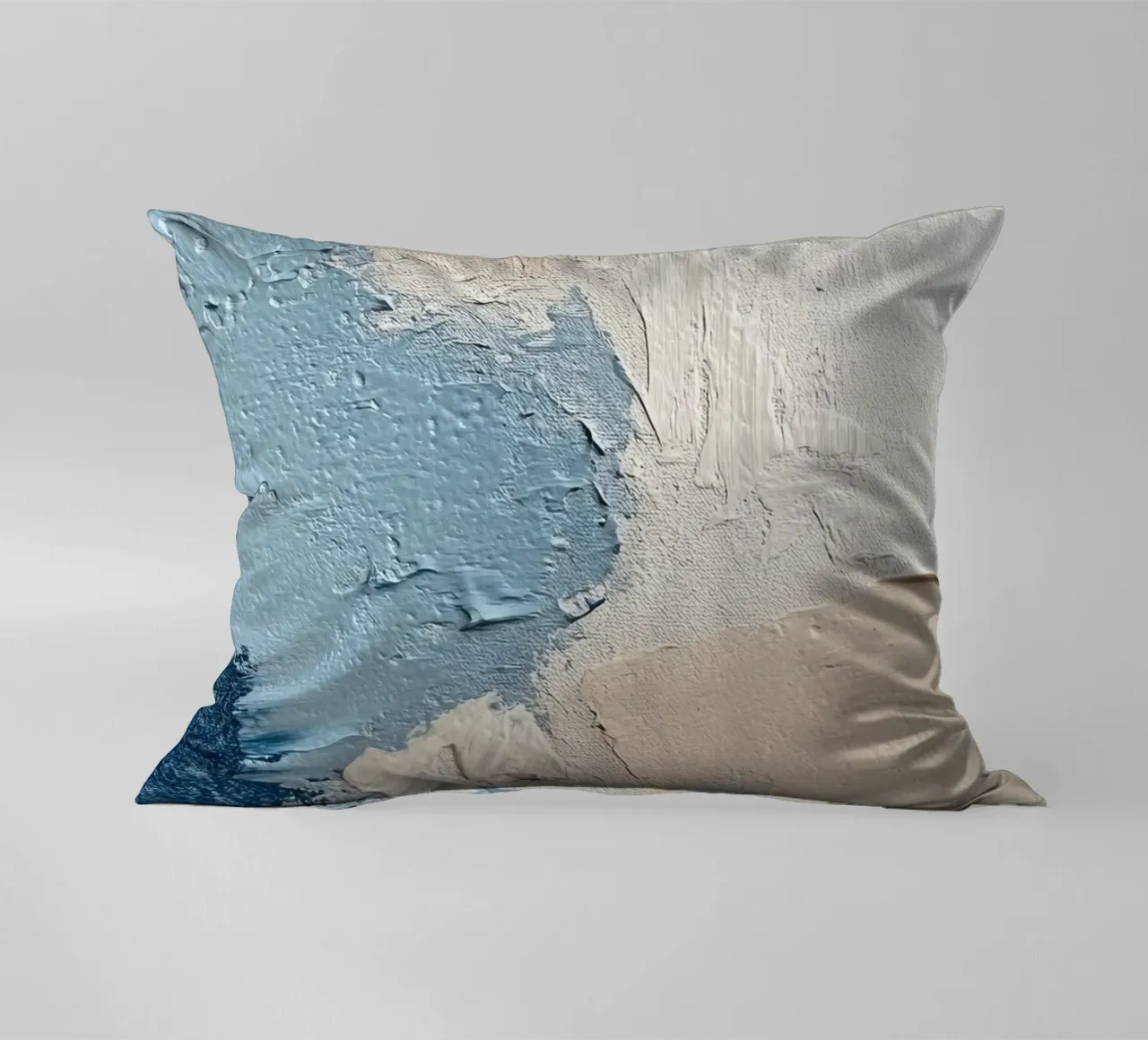 Texture in blu e crema cuscino da Euphoria Theresa