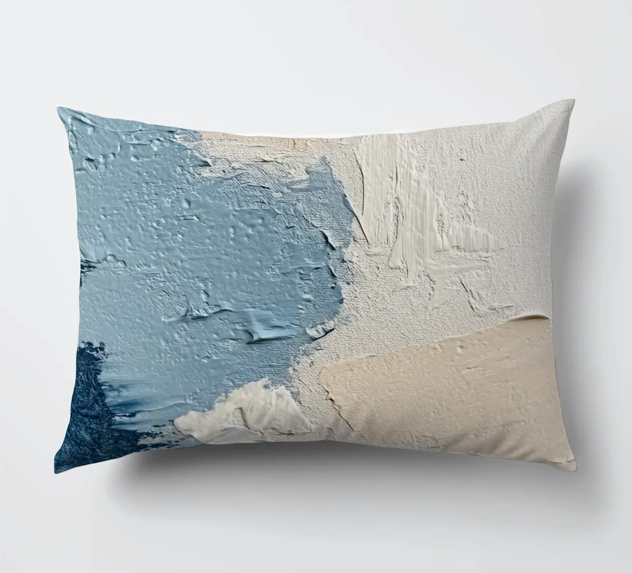 Texture in blu e crema cuscino da Euphoria Theresa