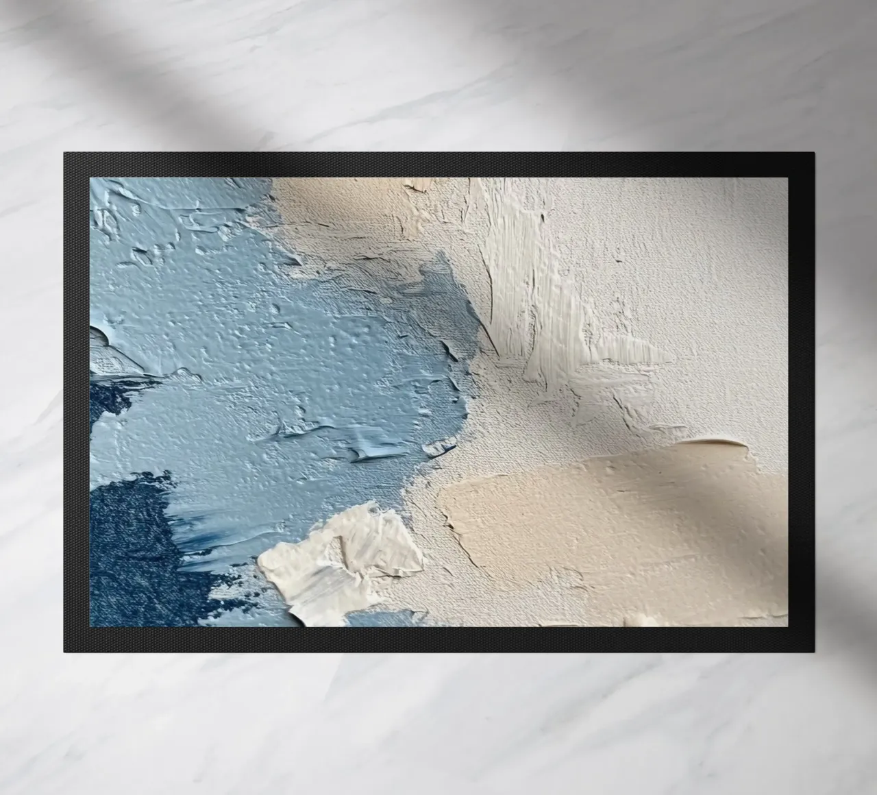 Texture in blu e crema zerbino da Euphoria Theresa