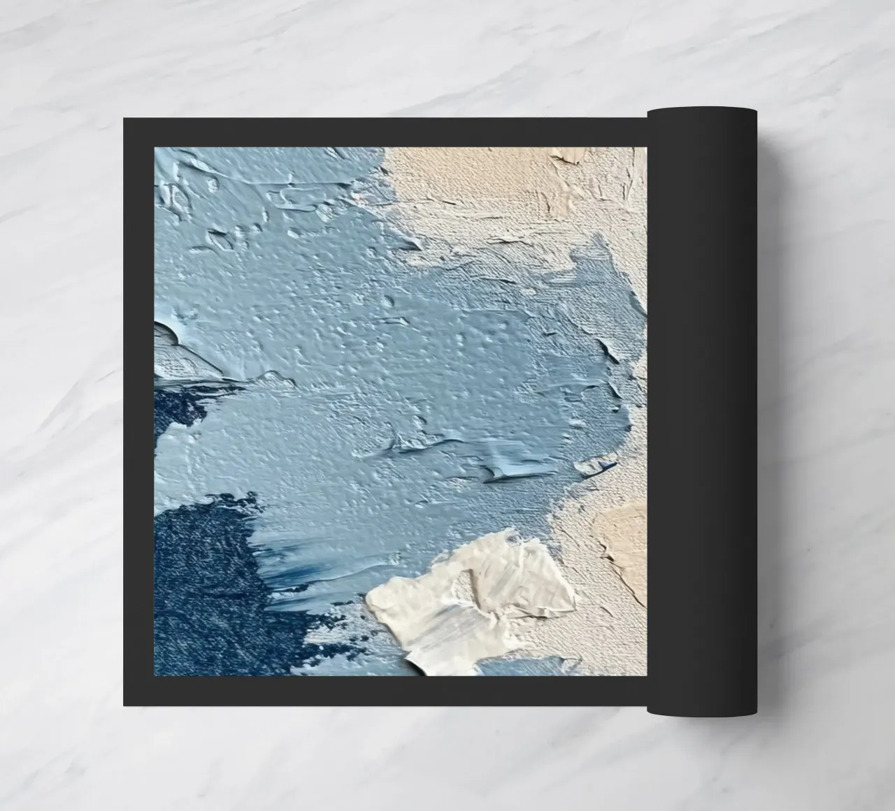 Texture in blu e crema zerbino da Euphoria Theresa