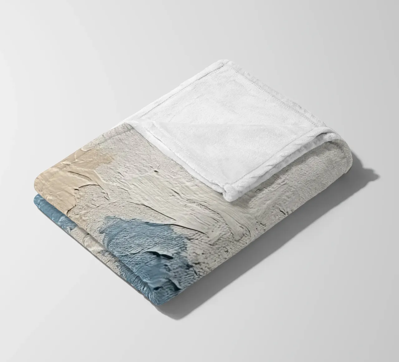 Texture in blu e crema coperta in pile da Euphoria Theresa
