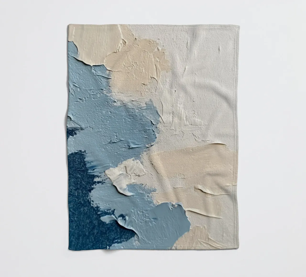 Texture in blu e crema coperta in pile da Euphoria Theresa