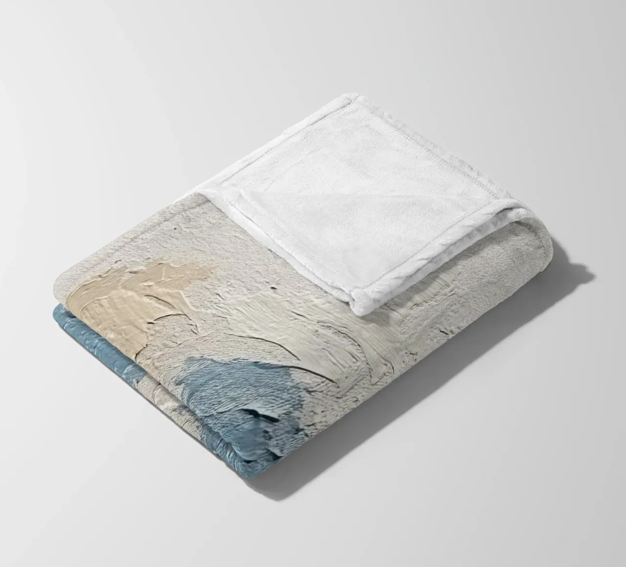 Texture in blu e crema coperta in pile da Euphoria Theresa
