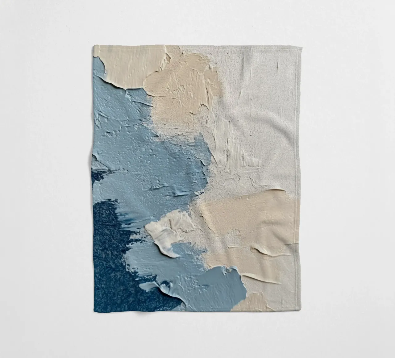Texture in blu e crema coperta in pile da Euphoria Theresa