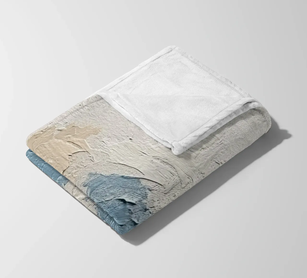 Texture in blu e crema coperta in pile da Euphoria Theresa