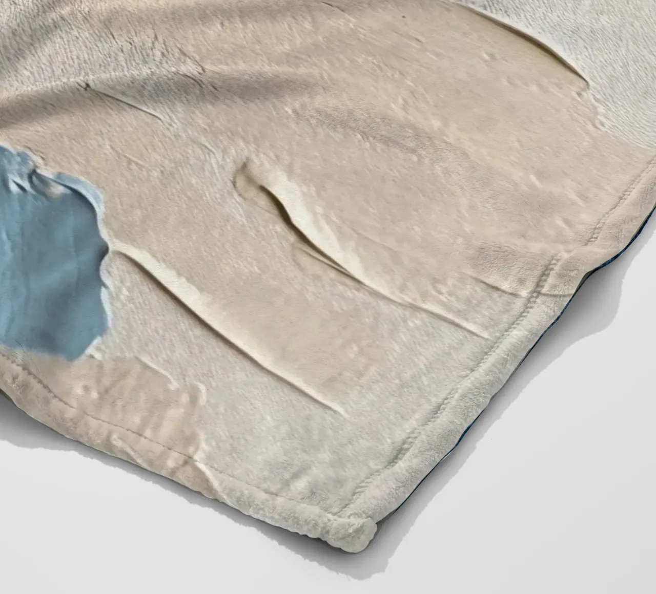 Texture in blu e crema coperta in pile da Euphoria Theresa