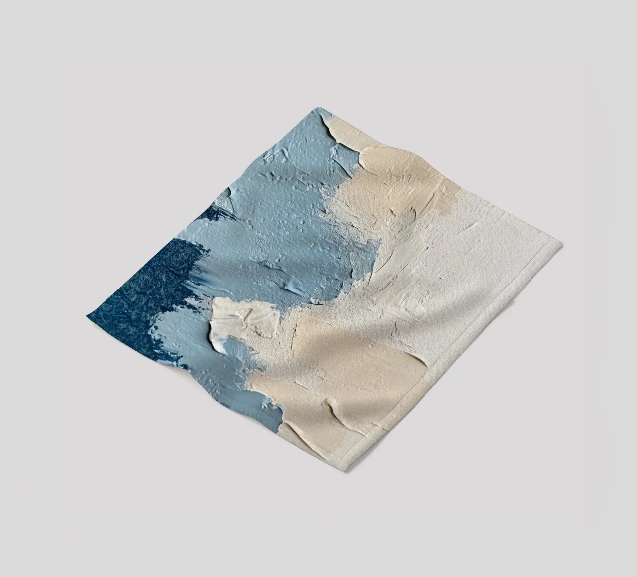 Texture in blu e crema coperta in pile da Euphoria Theresa