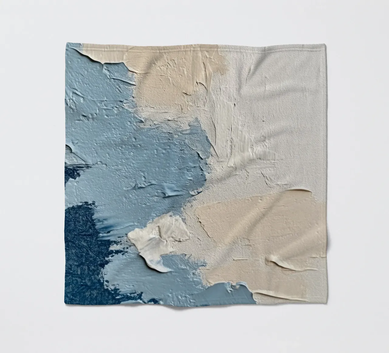 Texture in blu e crema coperta in pile da Euphoria Theresa