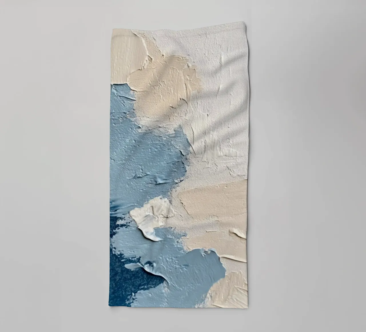 Texture in blu e crema asciugamano da bagno da Euphoria Theresa
