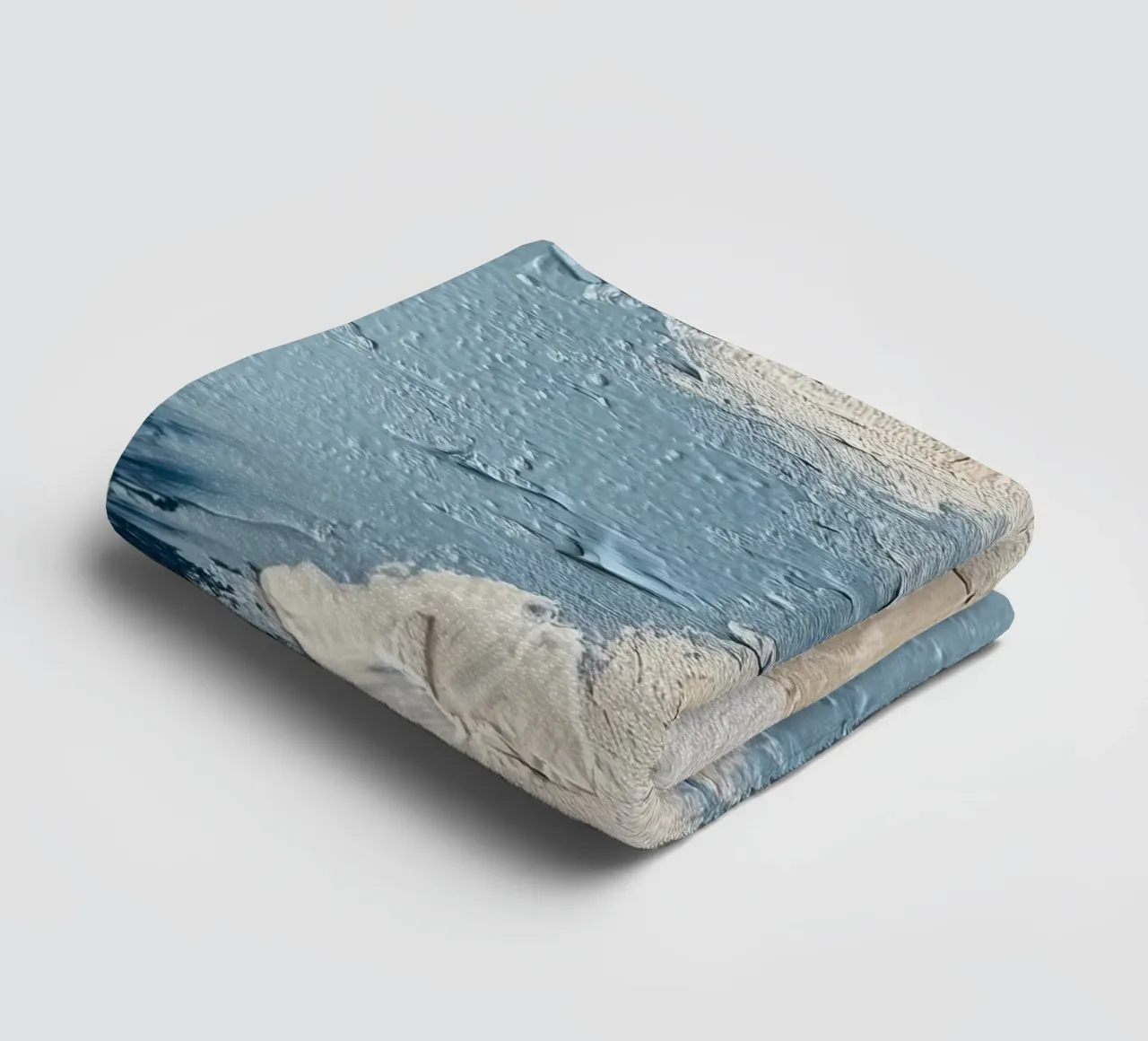 Texture in blu e crema asciugamano da bagno da Euphoria Theresa