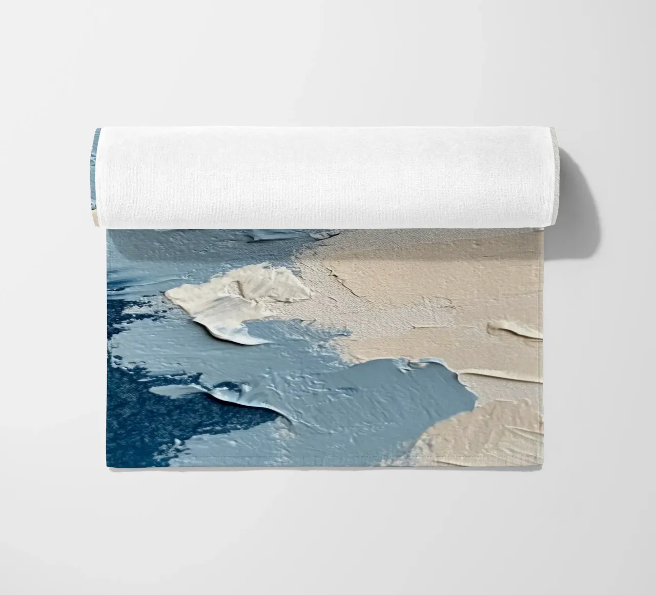 Texture in blu e crema telo mare da Euphoria Theresa