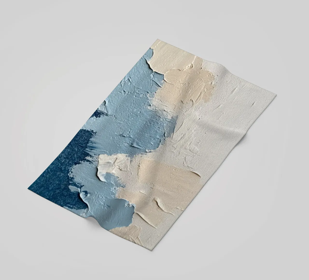 Texture in blu e crema telo mare da Euphoria Theresa