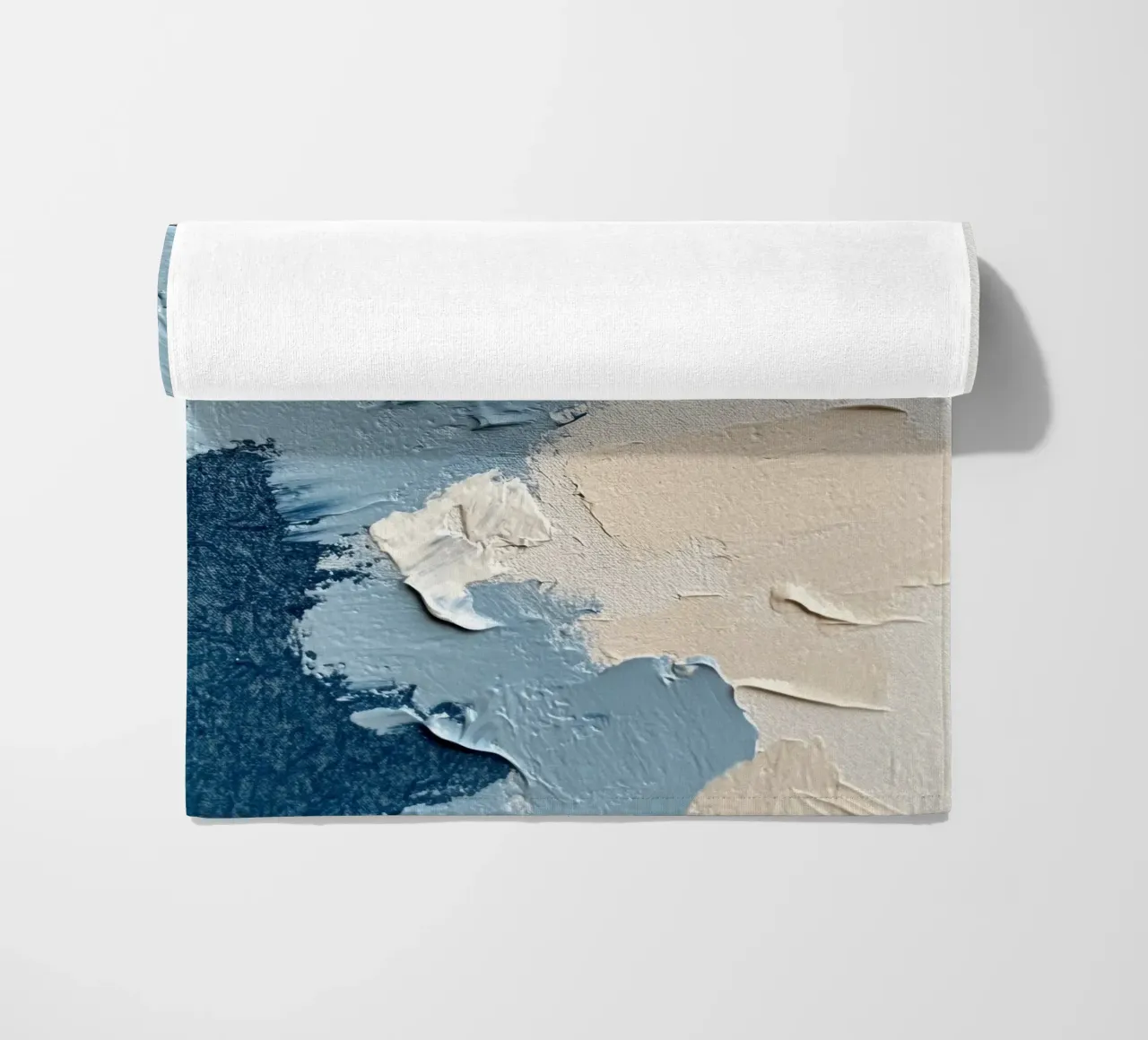 Texture in blu e crema telo mare da Euphoria Theresa