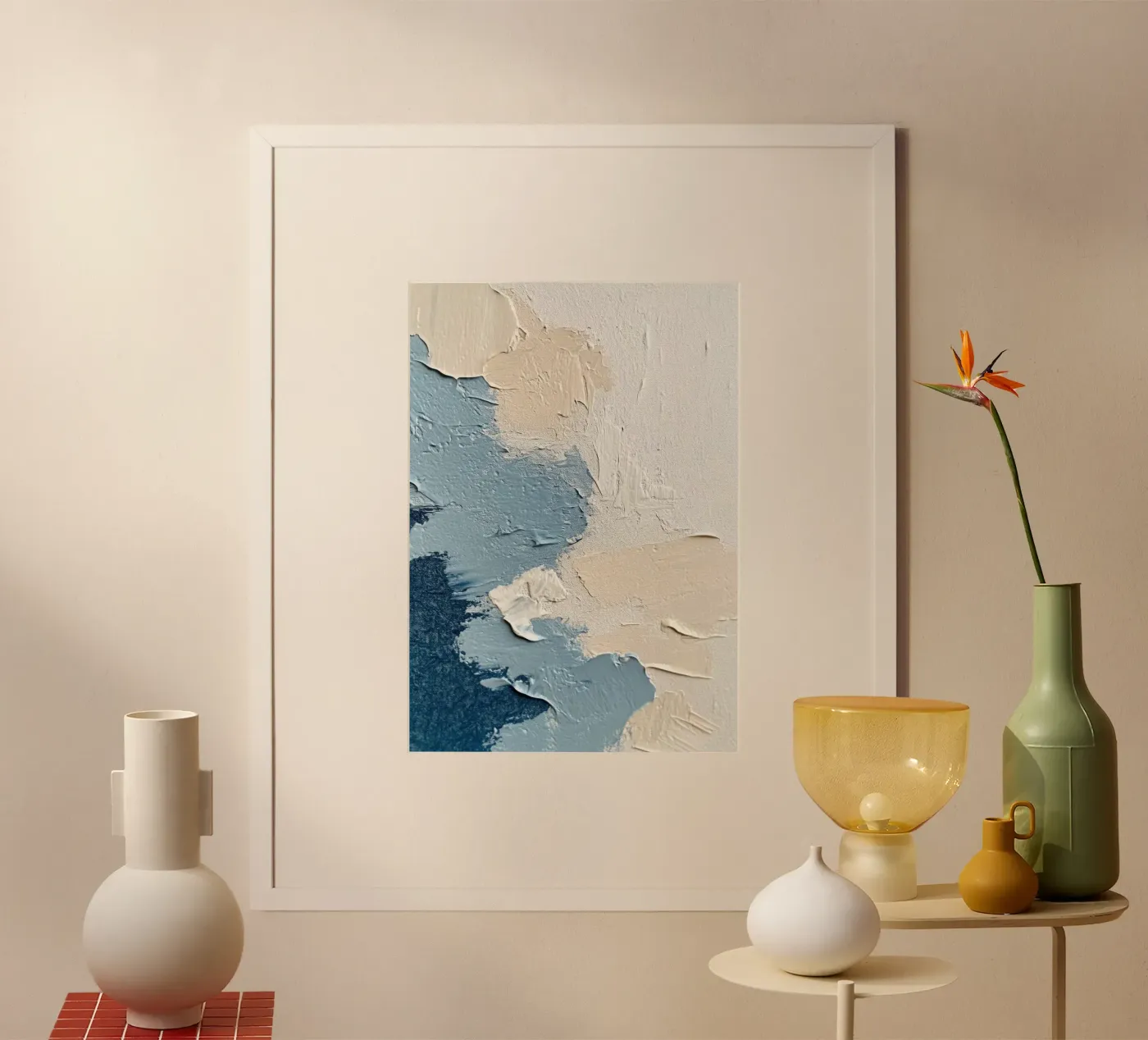 Texture in blu e crema poster da Euphoria Theresa