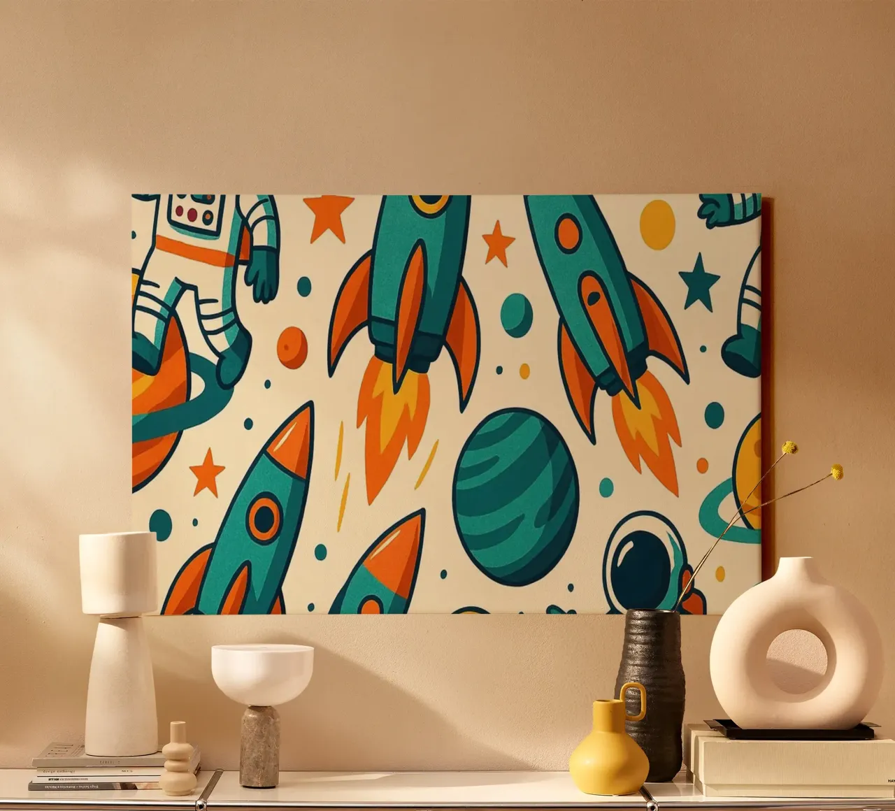 Cavalieri a razzo tela con Cornice a cassetta da Chromatic Fusion Studio