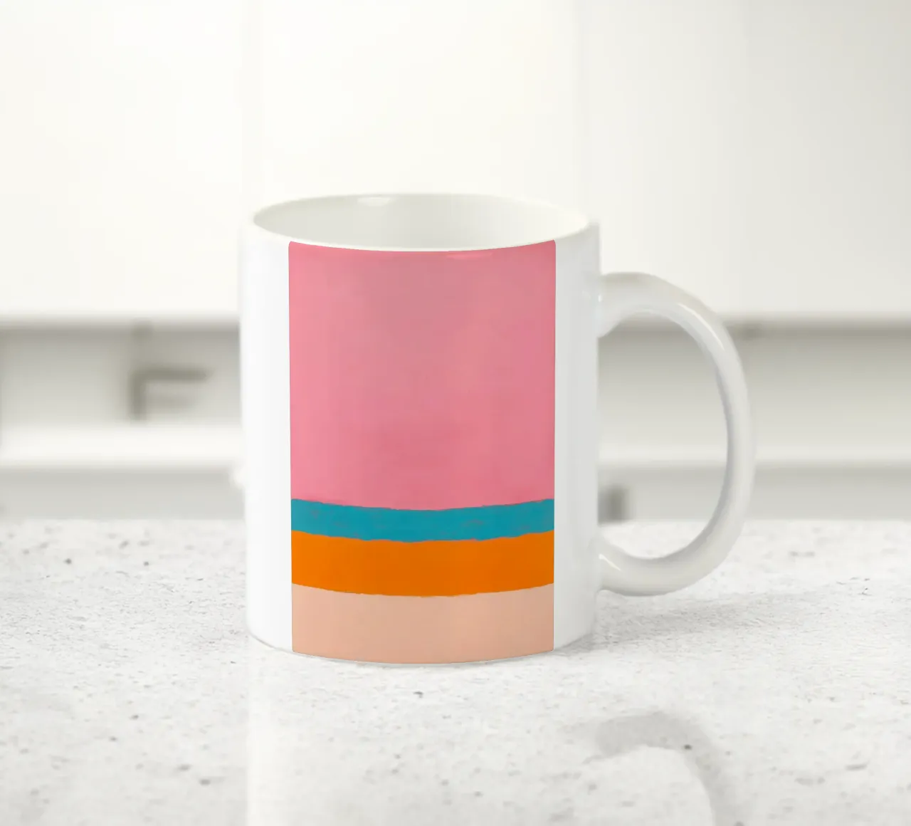 Linee minimaliste su rosa tazza in ceramica da Euphoria Theresa