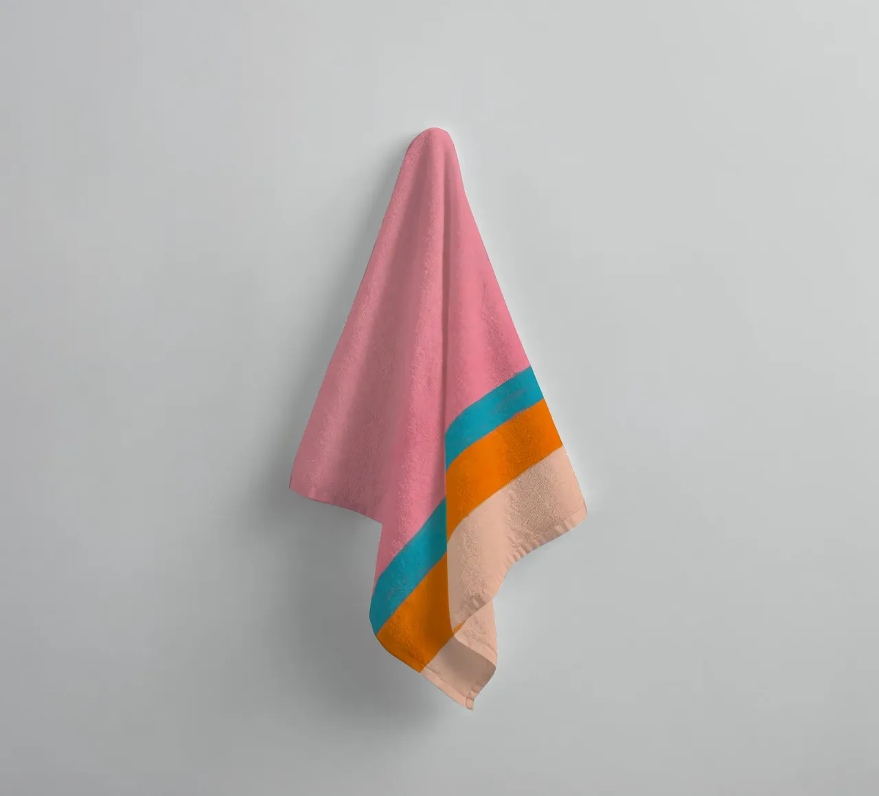 Linee minimaliste su rosa asciugamano da bagno da Euphoria Theresa