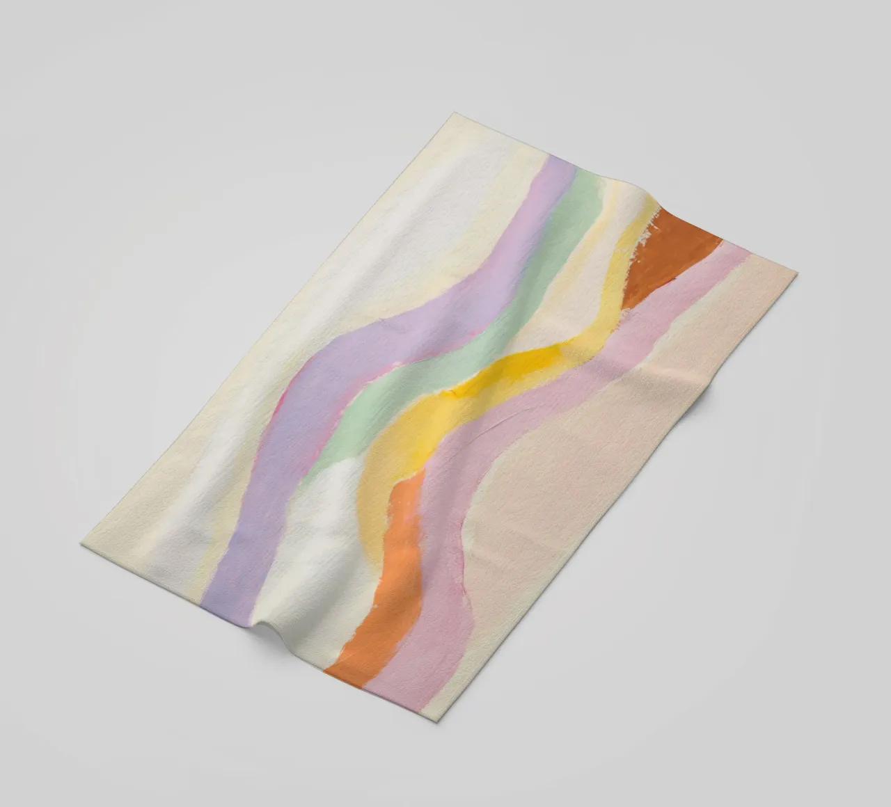 Forme fluide in colori pastello telo mare da Euphoria Theresa
