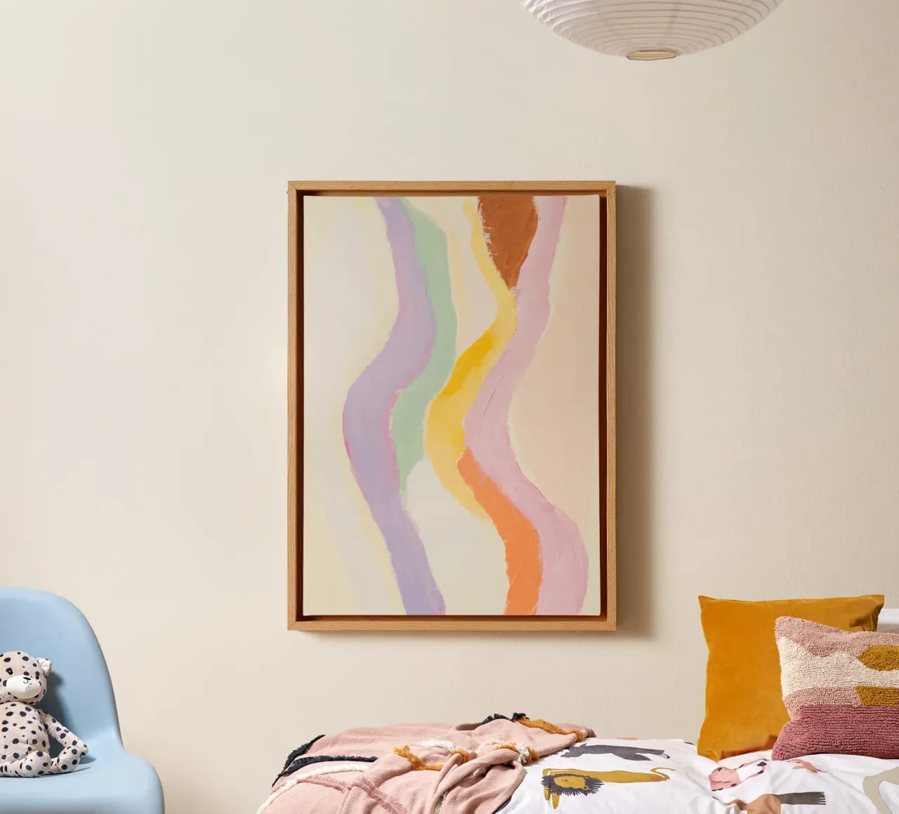 Forme fluide in colori pastello tela con Cornice a cassetta da Euphoria Theresa