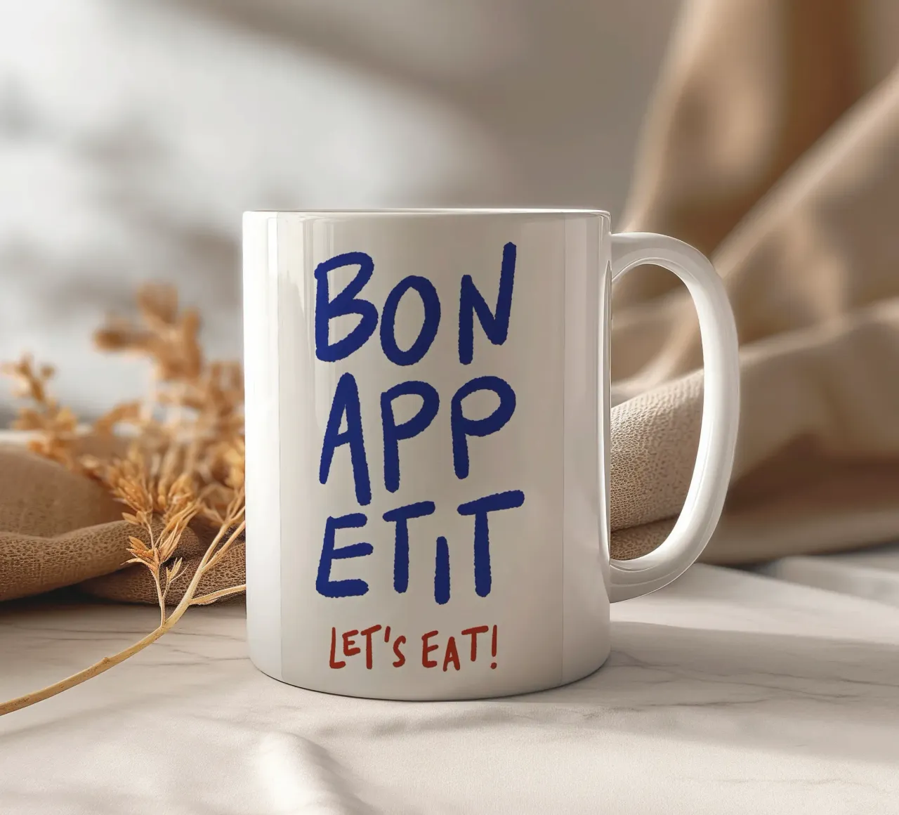 Bon Appétit' tazza in ceramica da Type & Tape