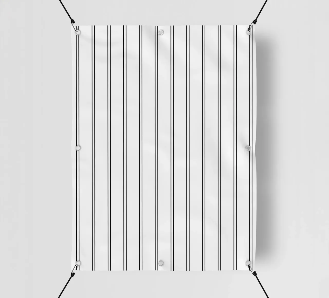 Minimal Basic Classic Doppie strisce nere su bianco telo in pvc da Beauty in Simplicity