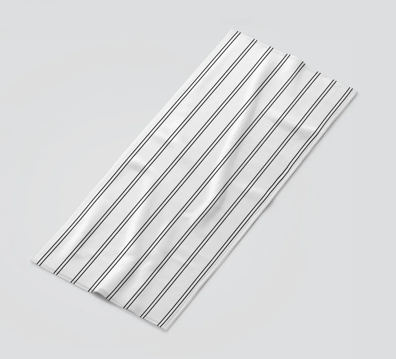 Minimal Basic Classic Doppie strisce nere su bianco telo mare da Beauty in Simplicity