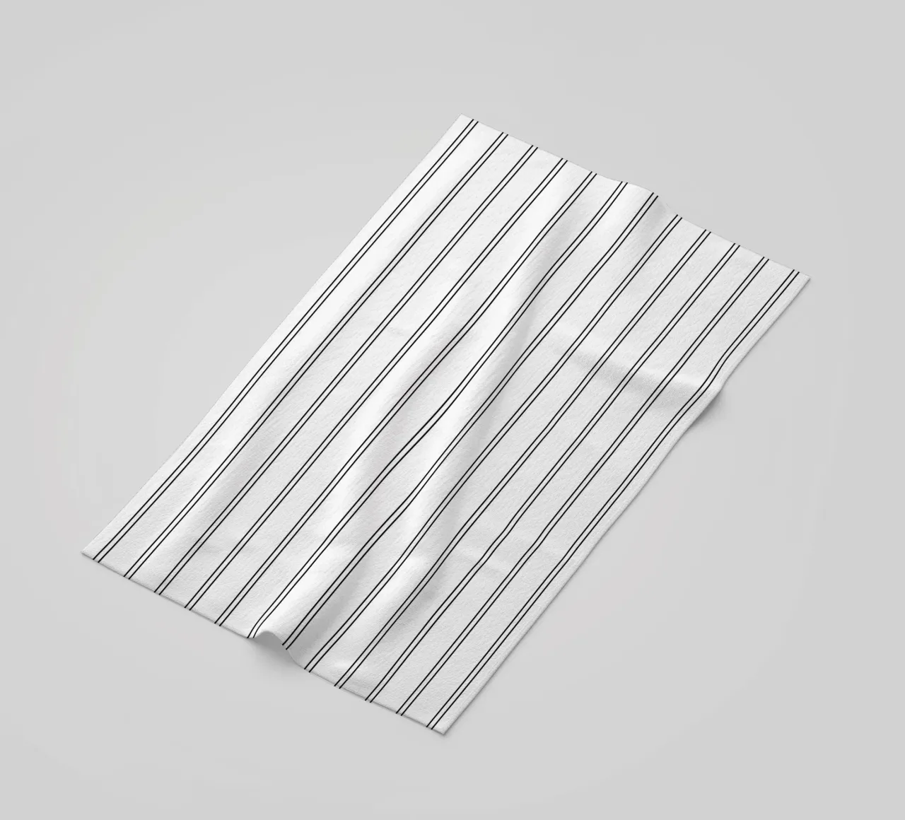 Minimal Basic Classic Doppie strisce nere su bianco telo mare da Beauty in Simplicity