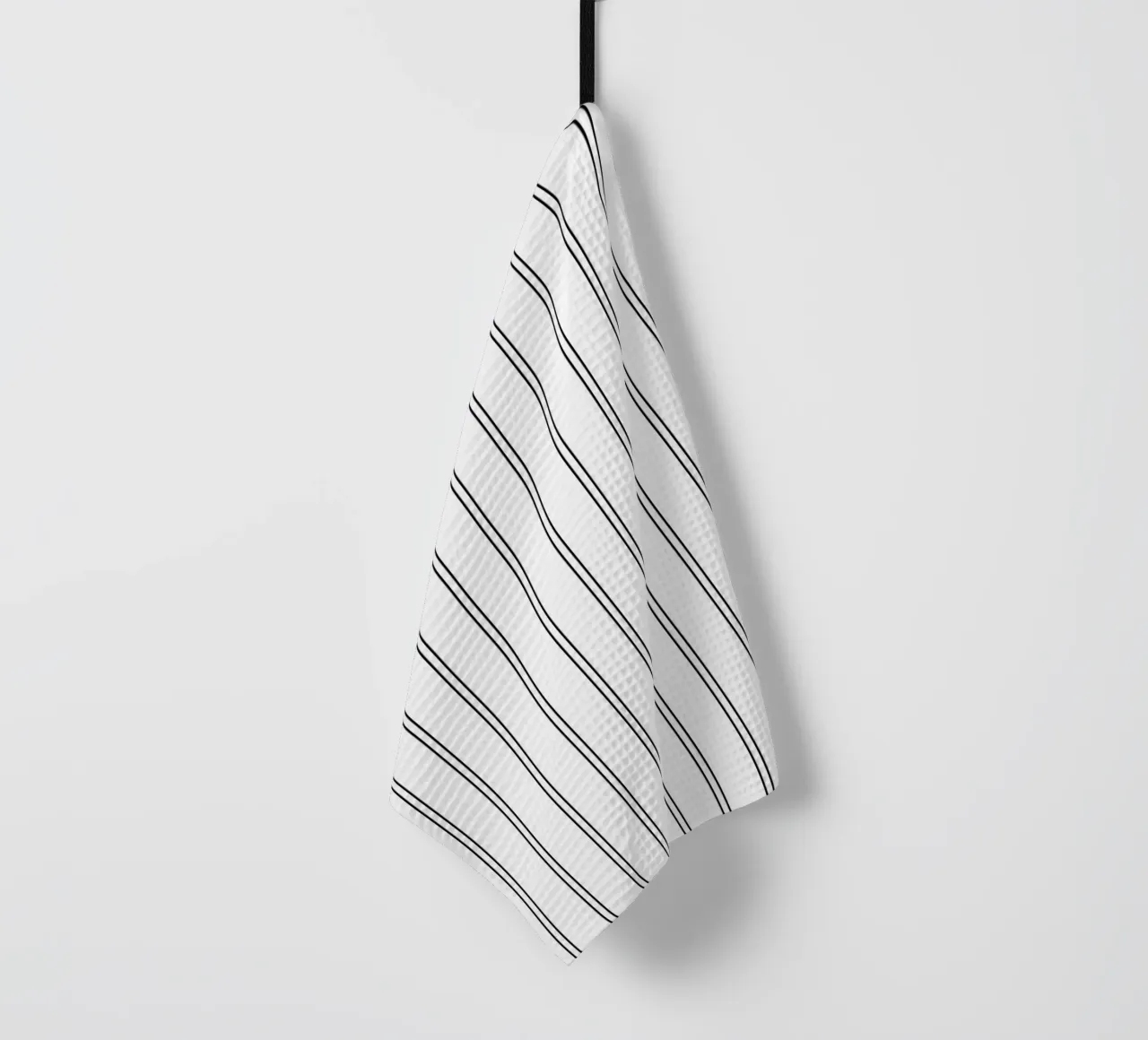 Minimal Basic Classic Doppie strisce nere su bianco canovaccio da cucina da Beauty in Simplicity